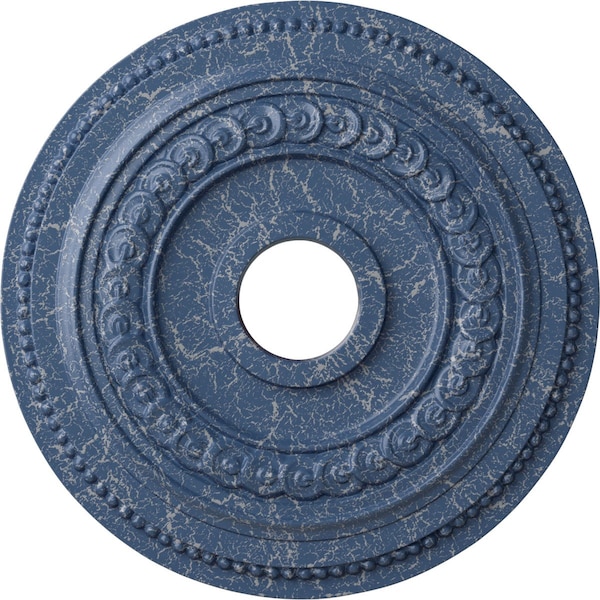 Ekena Millwork Oldham Ceiling Medallion (Fits Canopies up to 8 5/8"), 18"OD x 3 3/8"ID x 7/8"P, Americana Crackle CM18OL1AMC - main
